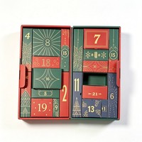 Boîte mystère 12, 24, 25 jours – Bon prix – Boîte vide pour calendrier de l'Avent surprise de Noël – Idéale pour café, bonbons, chocolats, cosmétiques