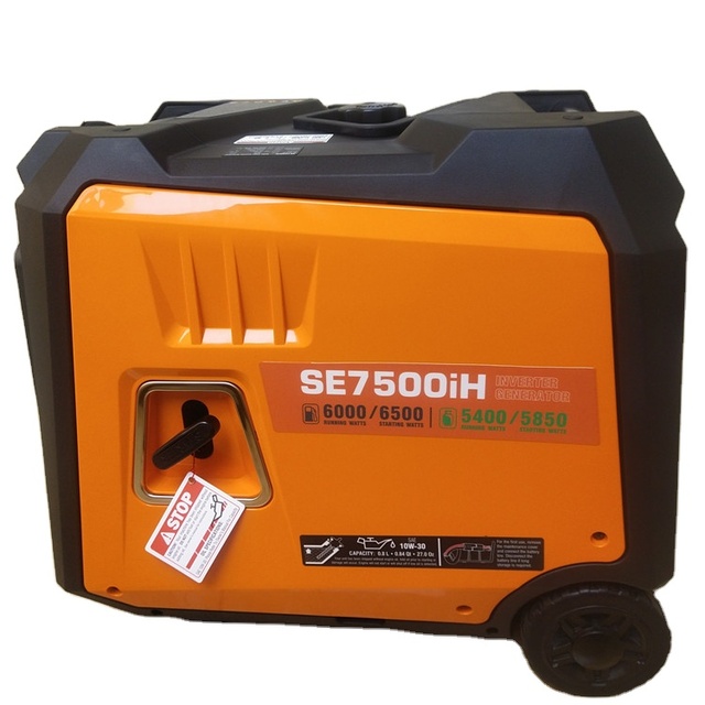 SE7500iH Dual Fuel Inverter Generator 6500W Gasoline LPG Powered Generator 312cc Electric Start Remote Control Pure Sine Wave