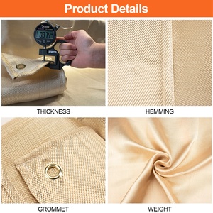In fibra di vetro saldatura tenda isolamento termico industriale 1M X 1M coperta per saldatura pesante - Product Image 3
