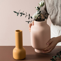 Vase en céramique nordique Arrangement de fleurs séchées accessoires de décoration de la maison bureau salon Vases à fleurs Morden