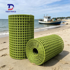 Filet de pêche en maille métallique pour aquaculture en haute mer 2x2 pouces, coût par rouleau, maille 1,5 <span class=keywords><strong>x</strong></span> 1,5 pouces, fil de piège à crabes enduit de PVC 16 Ga, 150 cm, en vente - Product Image 1