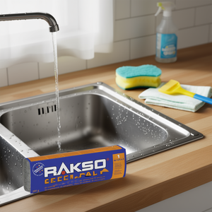 Lana de acero Rakso tamaño 1, 200 g, grado medio, para limpieza y pulido - Product Image 3