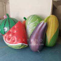 Modèle de légume gonflable, aubergine, tomate, maïs, chou, poivron, carotte, sculpture publicitaire gonflable