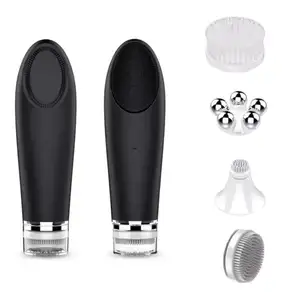 Best sell 4 in 1 Arrival Skin Care Device Waterproof Soft Silicone Face Washing Brush Facial Massager Electric Cleansing Brush