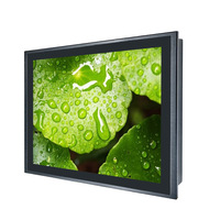 Commande d'usine en ligne Moniteur HDMI capacitif TFT USB à écran tactile de 19 pouces intégré Moniteur industriel entièrement étanche