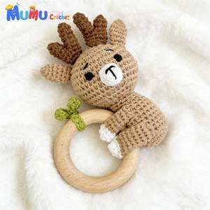 Juguete <span class=keywords><strong>de</strong></span> dentición <span class=keywords><strong>de</strong></span> algodón amigurumi <span class=keywords><strong>de</strong></span> conejito <span class=keywords><strong>de</strong></span> ganchillo hecho a mano personalizado al por mayor para regalo <span class=keywords><strong>de</strong></span> baby shower y suministros para tiendas - Product Image 2