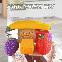 Jouet sensoriel anti-stress en silicone en forme de Big Mac, fraise et raisin pour enfants, à récupération lente