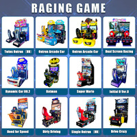 Machine de jeu de course de centre commercial, simulateur de voiture, jeu de course à double écran, machine à pièces