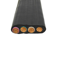 Flat 3 Core 4 Core flexible thwn Cable de bomba sumergible de alta resistencia plana