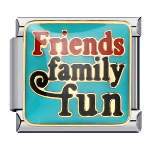 Stainless Steel Italian Modular <b>Bracelet</b> Charms Rectangle Family <b>Love</b> Theme DIY Jewelry Accessories for <b>Bracelet</b> Making - Product Image 2