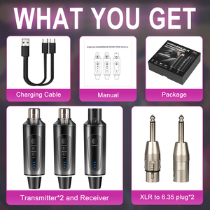 MA4 XLR เครื่องส่งและรับสัญญาณไร้สาย อะแดปเตอร์ไมโครโฟนแบบไดนามิก-พกพาสะดวกและน้ำหนักเบา - Product Image 4