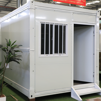 Nouvelle conception de maison préfabriquée en acier à haute capacité de charge, emballage plat, assemblage rapide, 20 pieds, 40HQ, 10-12 unités, maison conteneur pliable