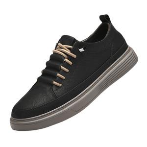 Zapatos Casuales de Primavera/Otoño para Hombre, de Color Sólido, de Dos Capas de Piel Vacuna, Cómodos, Transpirables, Juveniles, para Uso Diario, Combinables con Todo, Zapatos de Trabajo - Product Image 5