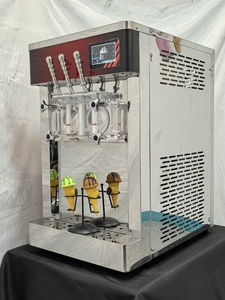 Máquina de Helados Suaves QDMECH Nueva de Alta Gama, <span class=keywords><strong>2</strong></span>+1 Sabores, 8 Funciones, Modo de Espera Nocturno, Fácil Mantenimiento, Certificación Energy Star, Acero Inoxidable - Product Image 1