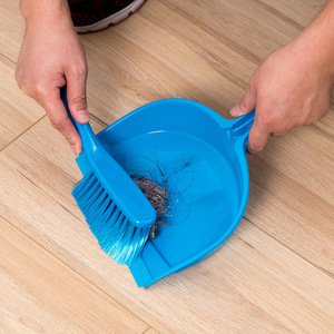Plastic Dustpan <b>Brush</b> Set Blue 2 In 1 Desktop Cleaning Tool - Product Image 3