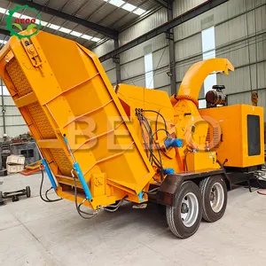 Tự động cho ăn động cơ diesel gỗ chipper gỗ nhỏ và lớn gỗ chipper giá Máy cắt gỗ