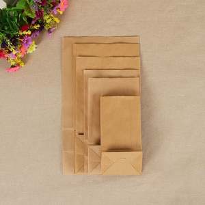 Sacs en papier non tissé marron avec logo personnalisé pour l'emballage recyclable de vêtements, chaussures, sucre, pizza, lait, salade - Product Image 5