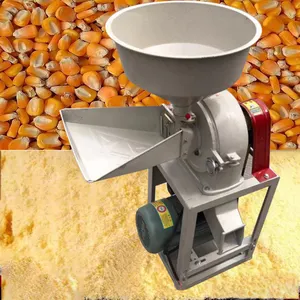 Besleme mısır değirmen makinesi pirinç mısır çim soya fasulyesi tozu çok fonksiyonlu yem işleme disk freze taşlama makinesi
