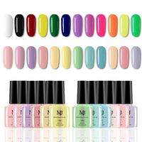 MJ marque bouteille colorée 96 couleurs 10ml uv gel vernis à ongles ensemble 12 couleurs/ensemble uv gel vernis à ongles