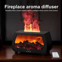 Nuevo Difusor de Aceites Esenciales con Llama 2026, 200ml, USB, Sensor de Sonido, Luz LED de Colores, Difusor de Aroma con Efecto de Llama de Chimenea y Control Remoto