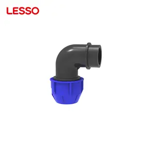 LESSO ingénierie d'irrigation pour la pêche et l'élevage coude en plastique pp raccords de tuyauterie d'eau de compression pour tube - Product Image 1