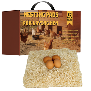 Almohadillas Ecológicas de Sisal para Nidos de Gallinas Ponedoras, Logotipo Personalizado Disponible, Cama para Nidos de Gallinas Cortable, Suministros para Granjas - Product Image 1