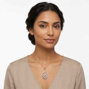 Impresionante Collar con Colgante de Diamante Cultivado en Laboratorio con Diseño Floral, Chapado en Oro, Certificado IGI, Joyería Fina de Lujo para Mujeres y Hombres, Regalo de Cumpleaños - Product Image 2