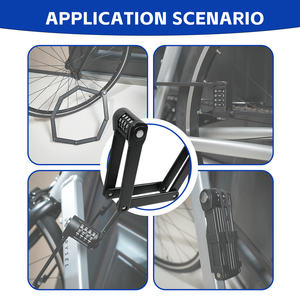 टोनीऑन साइकिल एक्सेसरीज एंटी चोरी टिकाऊ ईबाइक फोल्ड 1000 मिमी 4 संयोजन डिजिटल बाइक फोल्डिंग लॉक - Product Image 6