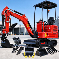 Pengiriman Gratis Mini Excavator EPA Excavator Crawler Kecil Bermesin 1 Ton 2 Ton 2.5 Ton Mesin Penggali Harga Mini Excavator Pertanian