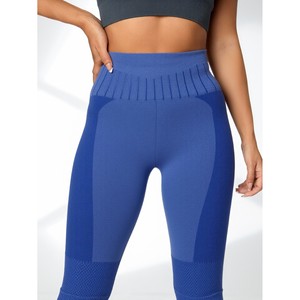 Pantaloni sportivi sportivi a vita alta a sei punti da donna pantaloncini di media lunghezza Casual tinta unita per lo Yoga e l'esercizio - Product Image 1