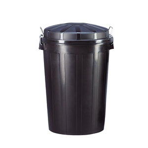 Secchio industriale da 95 litri con coperchio. Nero. - Product Image 1