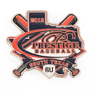 Vente en gros de badges de revers en métal personnalisés avec design de dessin animé, badges de club sportif de baseball personnalisés, épingles de revers en métal émaillées pour le baseball - Product Image 2