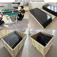 Vente en gros de tuiles solaires rouges Bipv, livraison rapide, système d'énergie solaire, appareils ménagers, production d'énergie, tuiles de toit