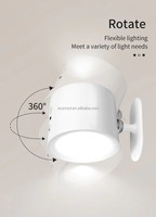 Lampe Murale LED Rechargeable USB, Contrôle Tactile, Rotative à 360°, Sans Fil et Portable, Veilleuse pour Chevet, Chambre, Lampe de Lecture