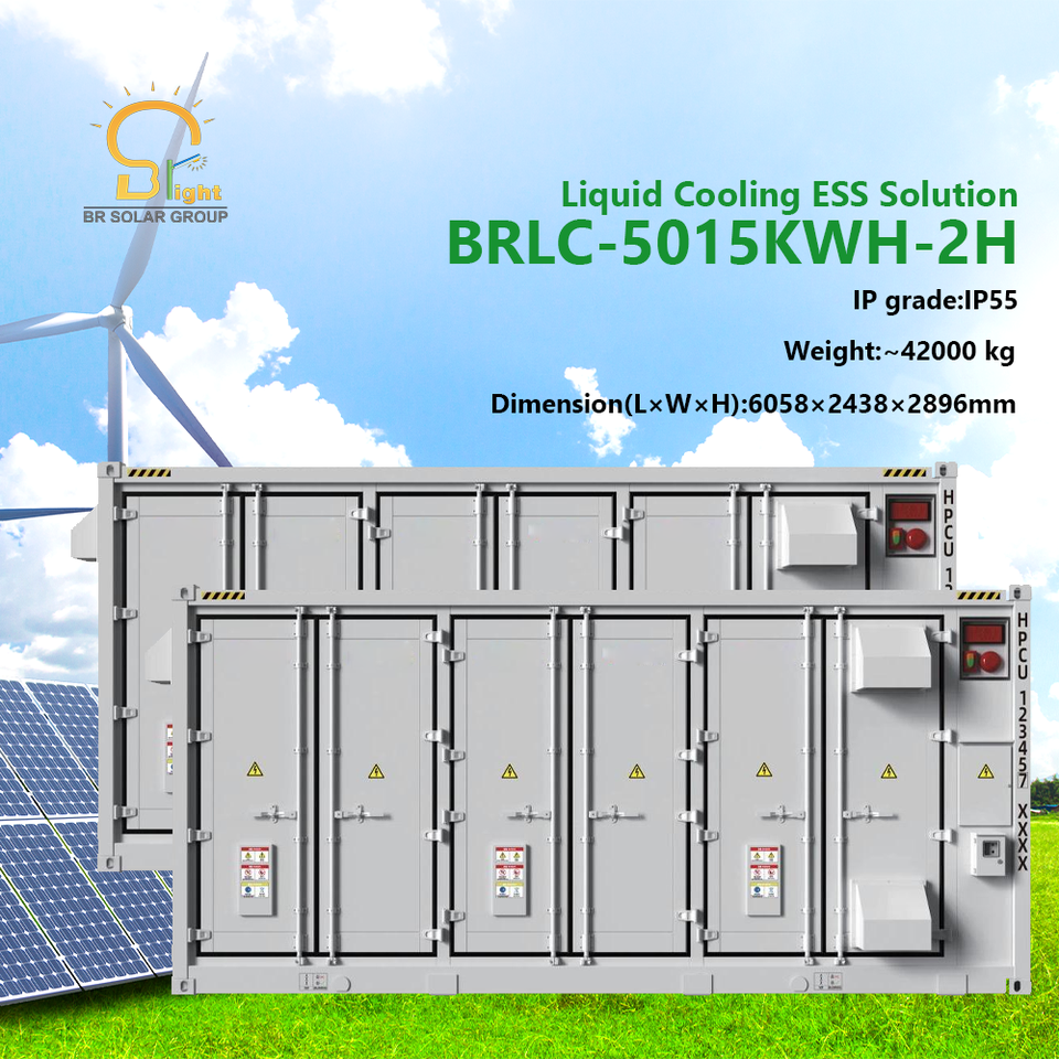 BR SOLAR IP55 LFP Battery Cabinet Solar System 5.01MWH Intelligent ...