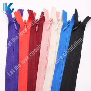 Manufacturer of Fancy invisible zipper #3 hidden zip for cushion covers with custom zip fasteners