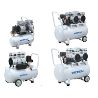 Compresor de Aire Portátil Vetex Electromecánico, Sin Aceite, Silencioso, de Pistón, Refrigerado por Aire