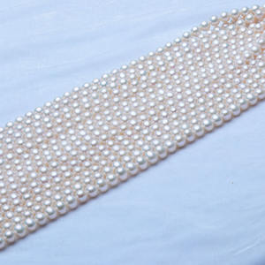 Collier de perles d'aquaculture d'eau douce faites à la main de 10-11 mm, perles Zhuji semi-finies pour la fabrication de bijoux en gros, perles en vrac pour le bricolage - Product Image 2