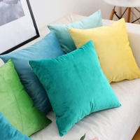 Housse de coussin en velours de luxe pour canapé, 45 x 45 cm (18 x 18 pouces), vente en gros, personnalisable