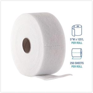 Toallas Desechables para Limpieza de Superficies Boardwalk Trapeze, Blancas, 5'' x 125 pies, 250 Toallas/Rollo, 2 Rollos/Caja - Product Image 5