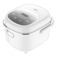 Cuiseur à riz compact multifonctionnel 8-en-1 avec pot intérieur en céramique de 2,5 L, poignée portable, minuterie différée de 24 heures, pour la vapeur, repas facile