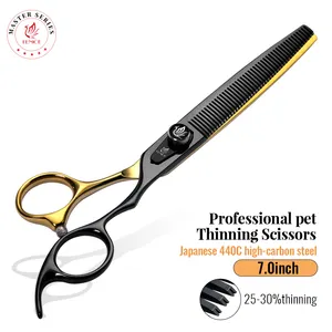 Fenice JP440C Steel 6.5/7/7.5/ 8 Inch Professional Pet Grooming Scissors Set Pet Grooming Scissors Pet Curved Scissors
