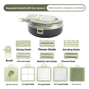 Cortador de verduras redondo de plástico multifuncional diez en uno para Manual de cocina para herramienta de drenaje transfronterizo de <span class=keywords><strong>Amazon</strong></span> - Product Image 6