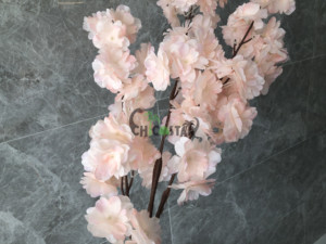 Rosa chiaro fiori artificiali fiori fiori di ciliegio di seta ramo finti <span class=keywords><strong>Sakura</strong></span> per le decorazioni - Product Image 3