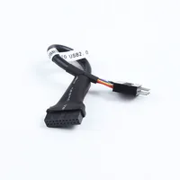 Cable convertidor de 15cm de 20 pines a 9 pines, adaptador de puente de cable USB2.0 USB3.0 de 20 pines macho a 9 pines hembra, cable de extensión para placa base de PC