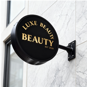 שלט תאורת לד דו צדדי עגול בהתאמה אישית, שלט חיצוני עגול מואר, שלט חזית לחנות עסקית - Product Image 6