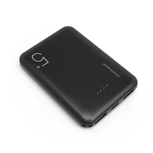 Caso Logotipo Personalizado de Venda quente de Alta Capacidade 5000mah Dupla Usb Bateria Portátil Carregador Móvel Powerbank 5000mah Banco De Potência Diy