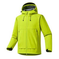 Veste softshell pour homme, imperméable, coupe-vent, doublée de polaire, à capuche, pour la randonnée en plein air, veste de pluie légère, respirante, manteau de montagne