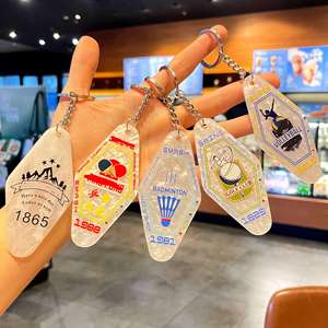 Porte-clés en acrylique créatif pour le <span class=keywords><strong>tennis</strong></span> <span class=keywords><strong>de</strong></span> <span class=keywords><strong>table</strong></span>, club <span class=keywords><strong>de</strong></span> football, pendentif coloré, cadeau suspendu pour sac d'hôtel - Product Image 5
