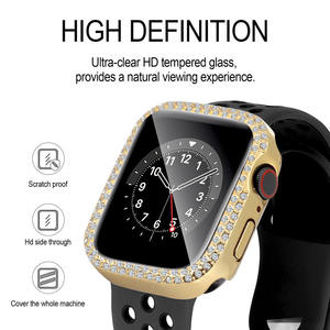 Protecteur d'écran en verre à couverture complète en forme de diamant pour Apple Watch Series 4 5 6 7 <span class=keywords><strong>8</strong></span> 10 Ultra 49mm <span class=keywords><strong>Iwatch</strong></span> Cover 40 41 42 44 45 46mm - Product Image 5